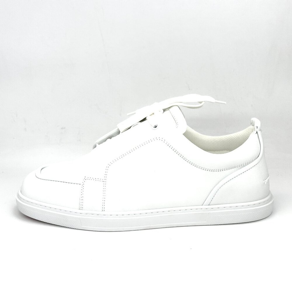 Christian Louboutin JIMMY FLAT Mens Leather Trainers Sneakers Shoes White - Picture 8 of 16